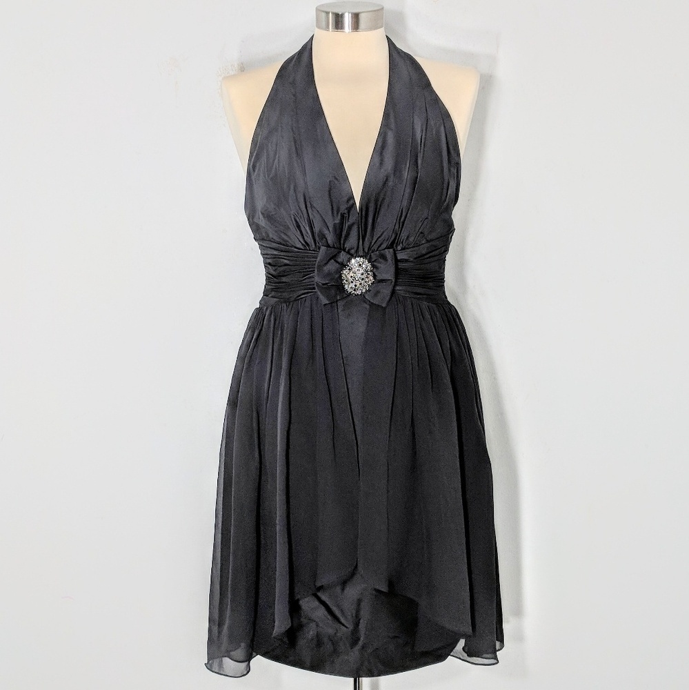 $995 Marc Bouwer Glamit Sexy Silk Halter Dress